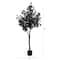 5ft. Pre-Lit Artificial Halloween Black Maple Tree with 240 Orange & Purple LED Lights